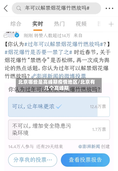 北京哪些是高峰期疫情地区/北京有几个高峰期