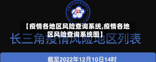 【疫情各地区风险查询系统,疫情各地区风险查询系统图】