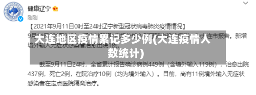 大连地区疫情累记多少例(大连疫情人数统计)
