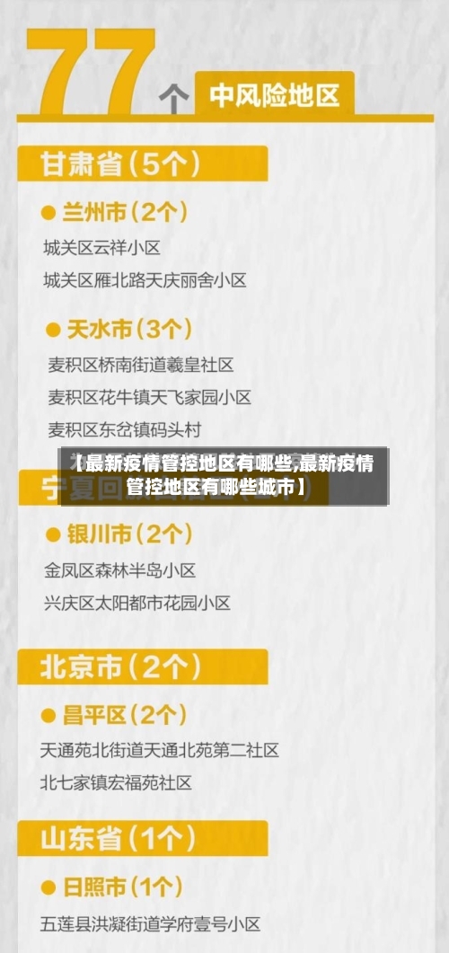【最新疫情管控地区有哪些,最新疫情管控地区有哪些城市】