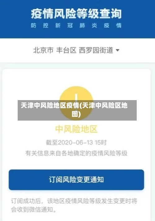 天津中风险地区疫情(天津中风险区地图)
