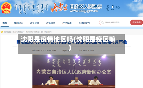 沈阳是疫情地区吗(沈阳是疫区嘛)