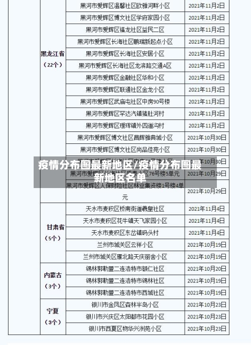 疫情分布图最新地区/疫情分布图最新地区名单