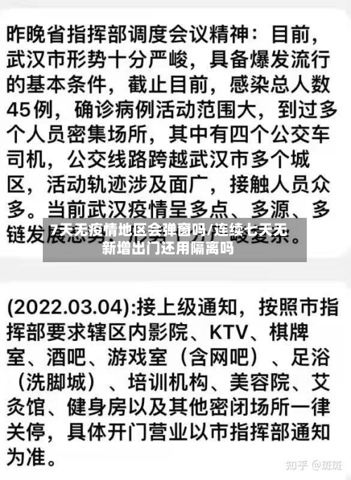 7天无疫情地区会弹窗吗/连续七天无新增出门还用隔离吗