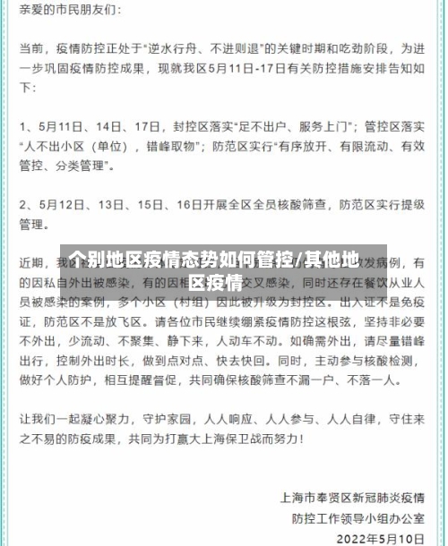 个别地区疫情态势如何管控/其他地区疫情-第1张图片
