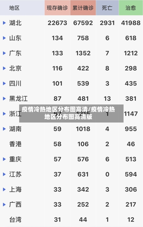 疫情冷热地区分布图高清/疫情冷热地区分布图高清版