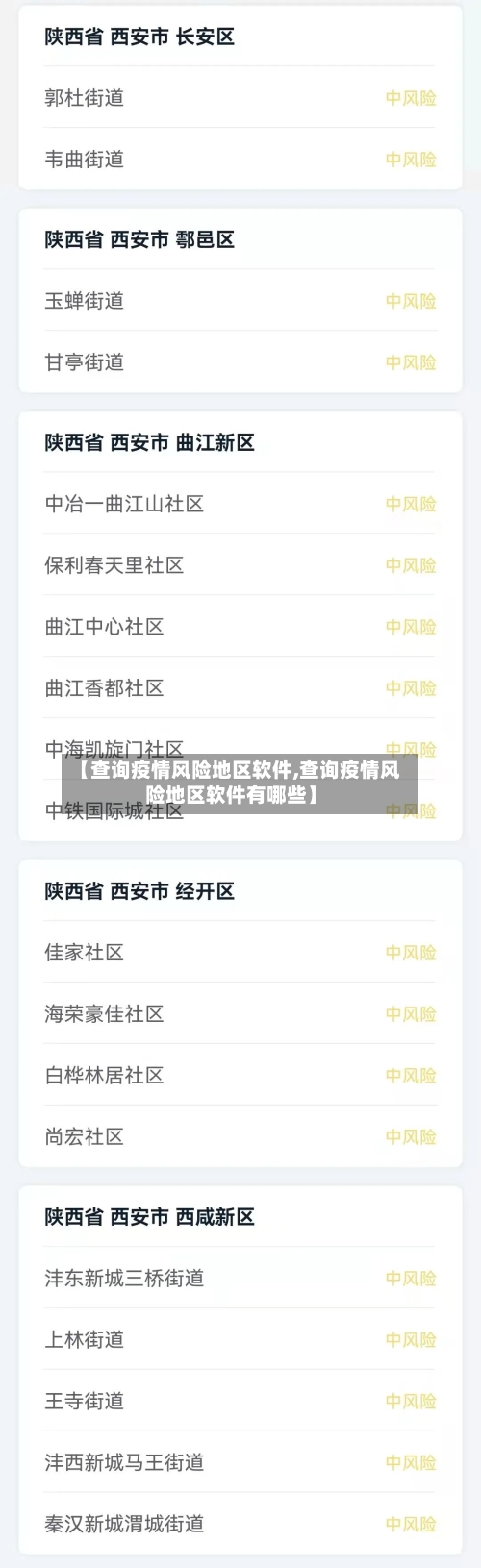 【查询疫情风险地区软件,查询疫情风险地区软件有哪些】