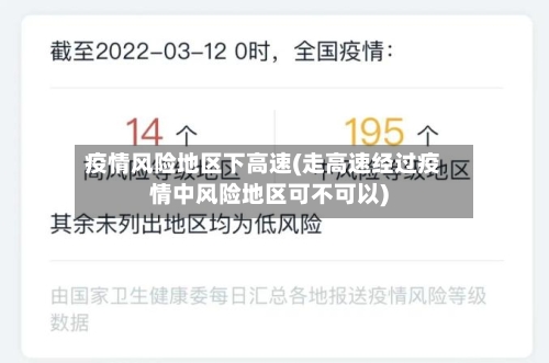 疫情风险地区下高速(走高速经过疫情中风险地区可不可以)