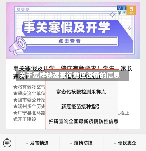 关于怎样快速查询地区疫情的信息