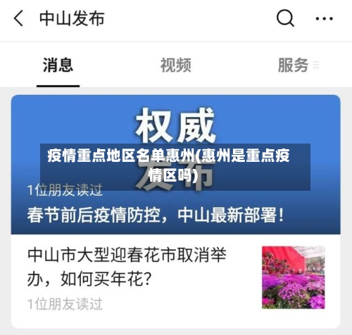 疫情重点地区名单惠州(惠州是重点疫情区吗)