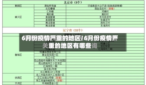 6月份疫情严重的地区/6月份疫情严重的地区有哪些