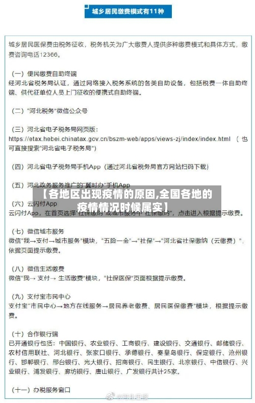 【各地区出现疫情的原因,全国各地的疫情情况时候属实】