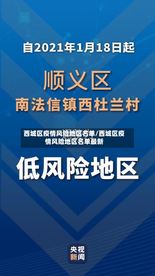 西城区疫情风险地区名单/西城区疫情风险地区名单最新