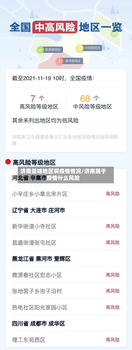 济南是啥地区啊疫情情况/济南属于疫情什么风险