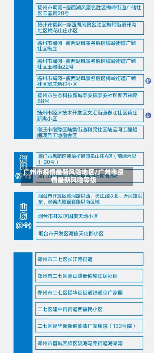 广州市疫情最新风险地区/广州市疫情最新风险等级