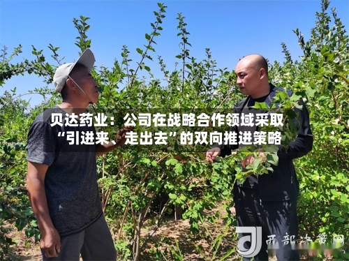 贝达药业：公司在战略合作领域采取“引进来、走出去”的双向推进策略