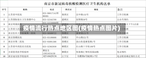 疫情流行热点地区图(疫情热点图片)