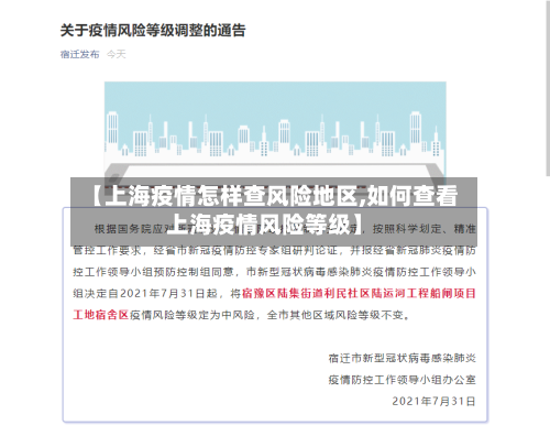 【上海疫情怎样查风险地区,如何查看上海疫情风险等级】