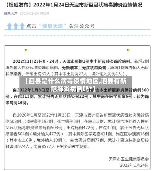 【泗县是什么病毒疫情地区,泗县有新冠肺炎病例吗?】