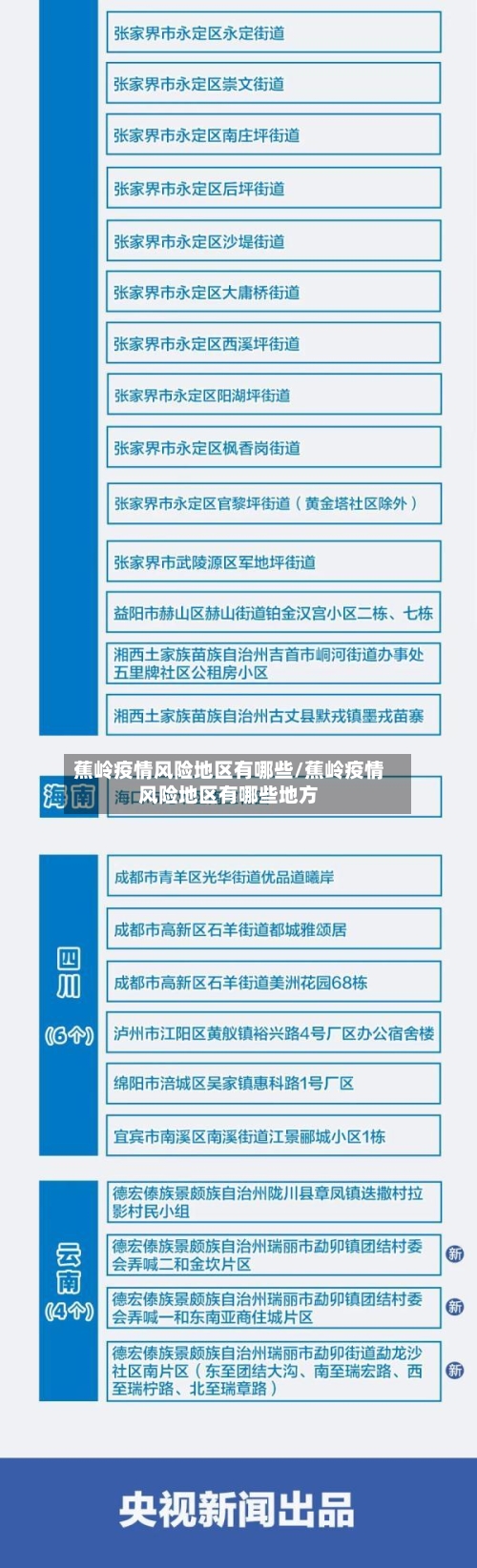 蕉岭疫情风险地区有哪些/蕉岭疫情风险地区有哪些地方