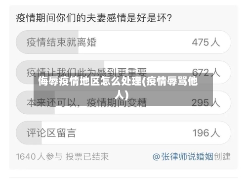 侮辱疫情地区怎么处理(疫情辱骂他人)