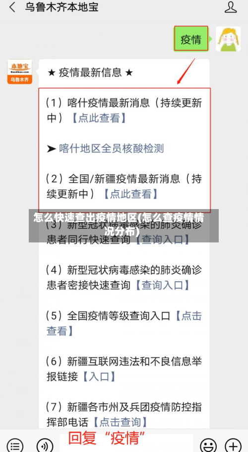 怎么快速查出疫情地区(怎么查疫情情况分布)