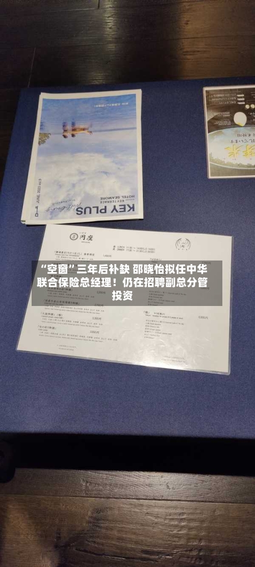 “空窗”三年后补缺 邵晓怡拟任中华联合保险总经理！仍在招聘副总分管投资