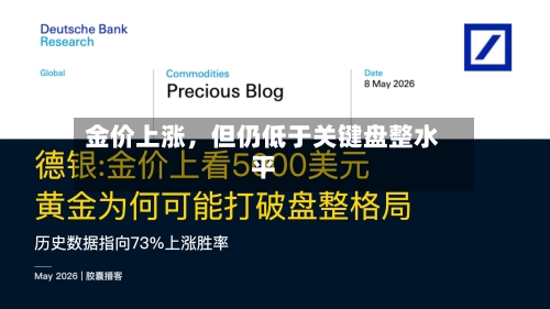 金价上涨,但仍低于关键盘整水平