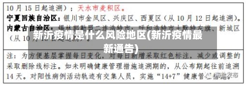 新沂疫情是什么风险地区(新沂疫情最新通告)