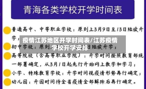 疫情江苏地区开学时间表/江苏疫情学校开学安排