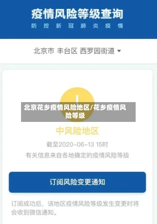 北京花乡疫情风险地区/花乡疫情风险等级