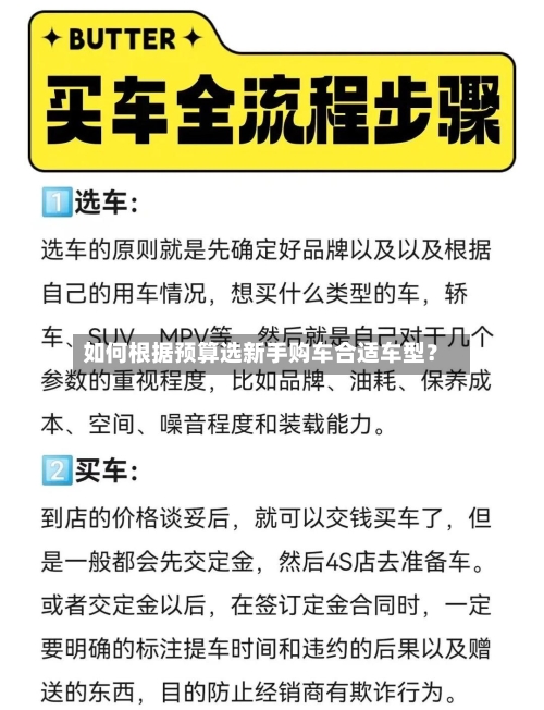 如何根据预算选新手购车合适车型?